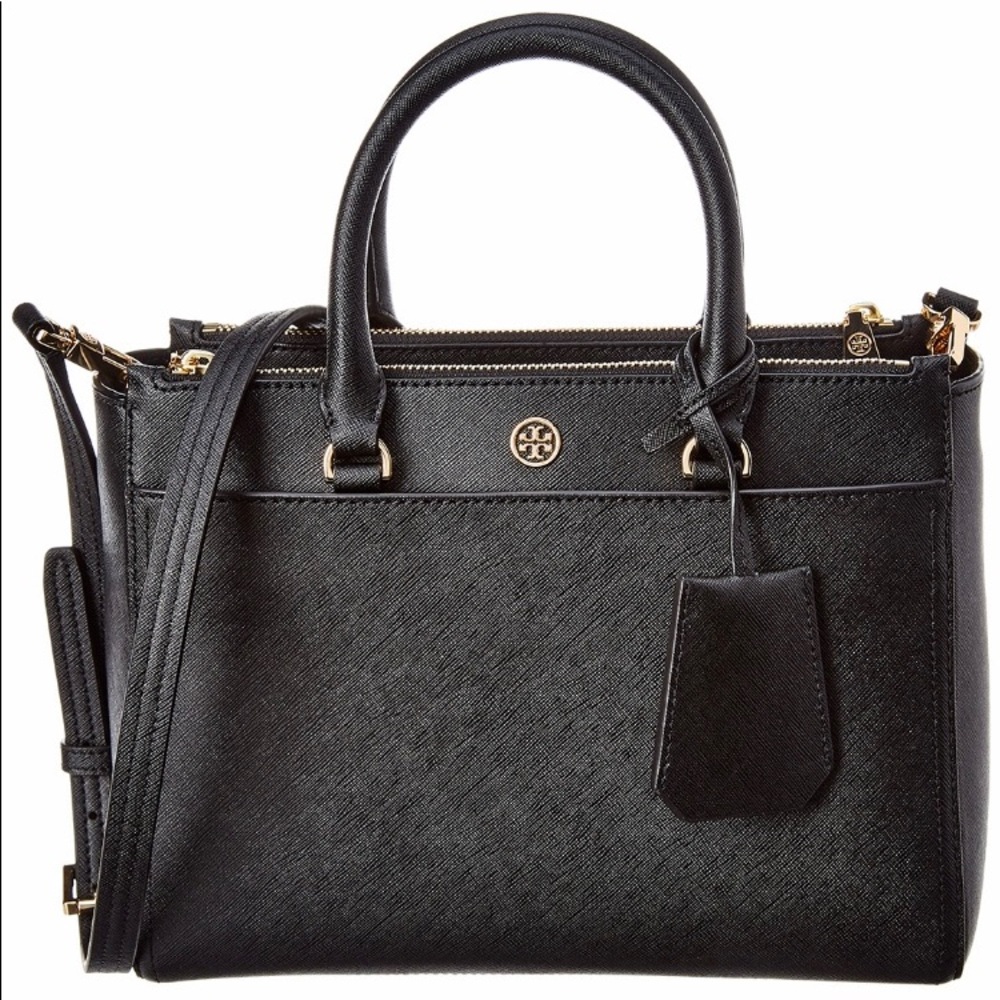 Small Robinson Double-Zip Leather Bag Tote
